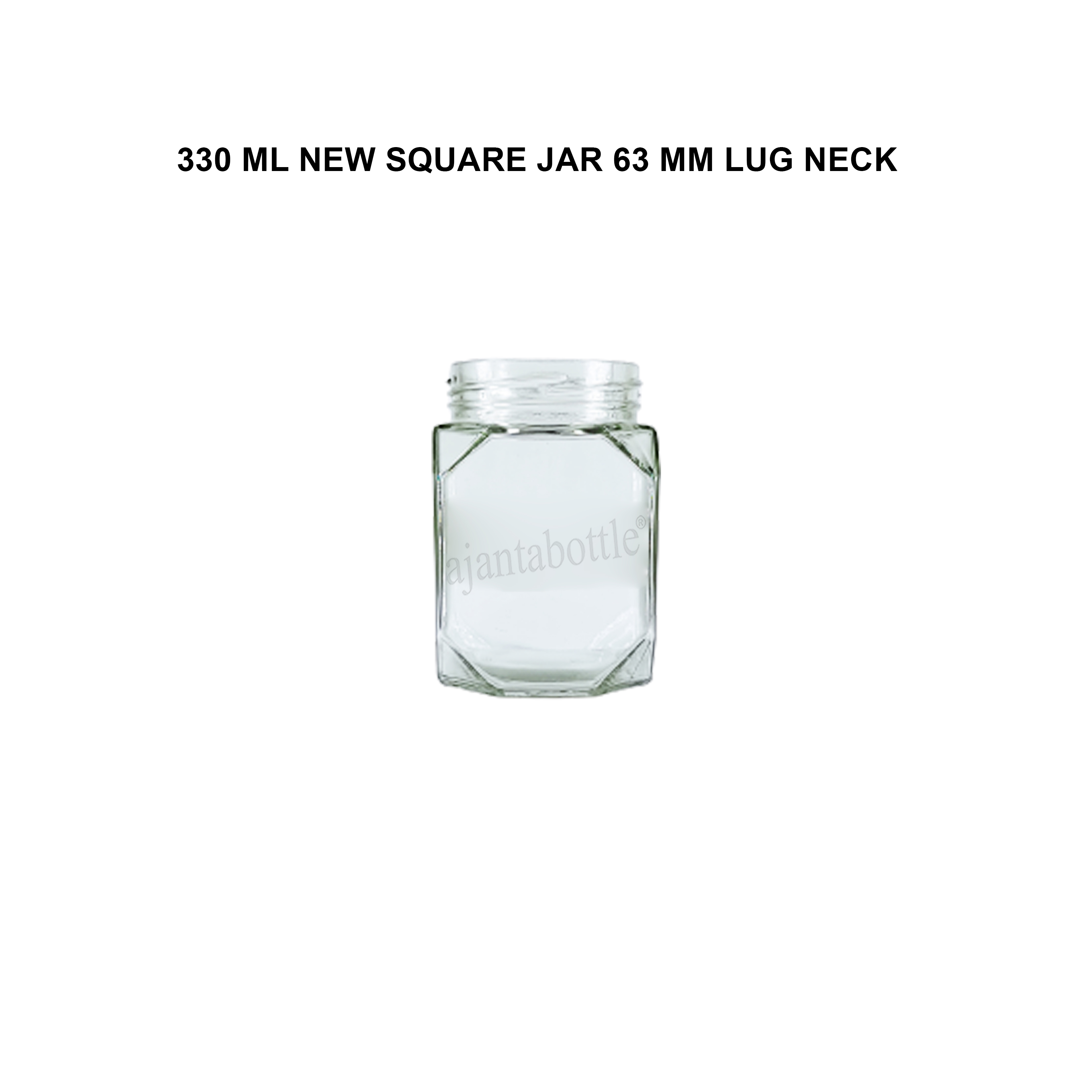 Ml New Square Glass Jar Mm Lug Neck Ajanta Bottle Pvt Ltd