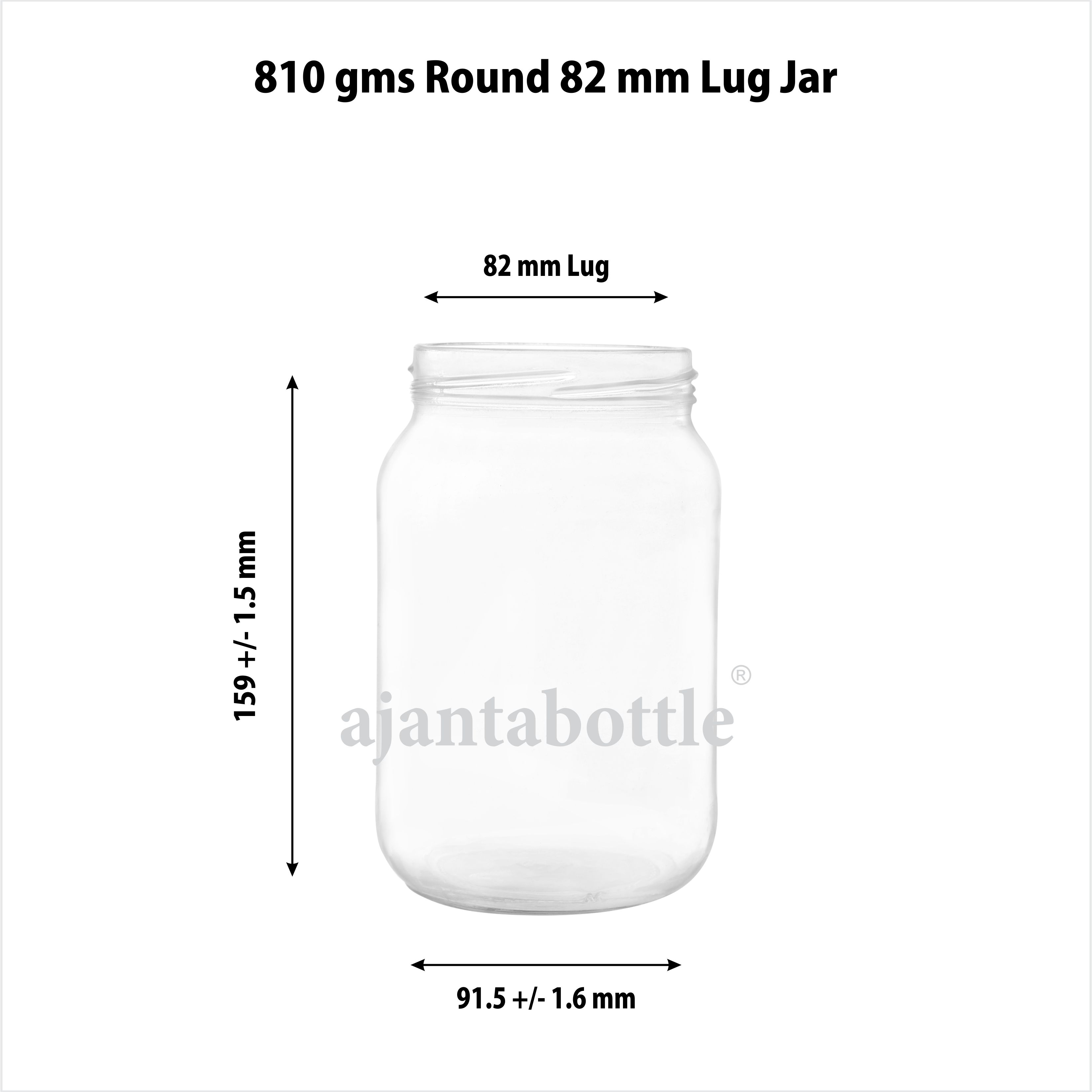 Ml Round Kg Honey Glass Jar Mm Lug Neck Ajanta Bottle Pvt Ltd