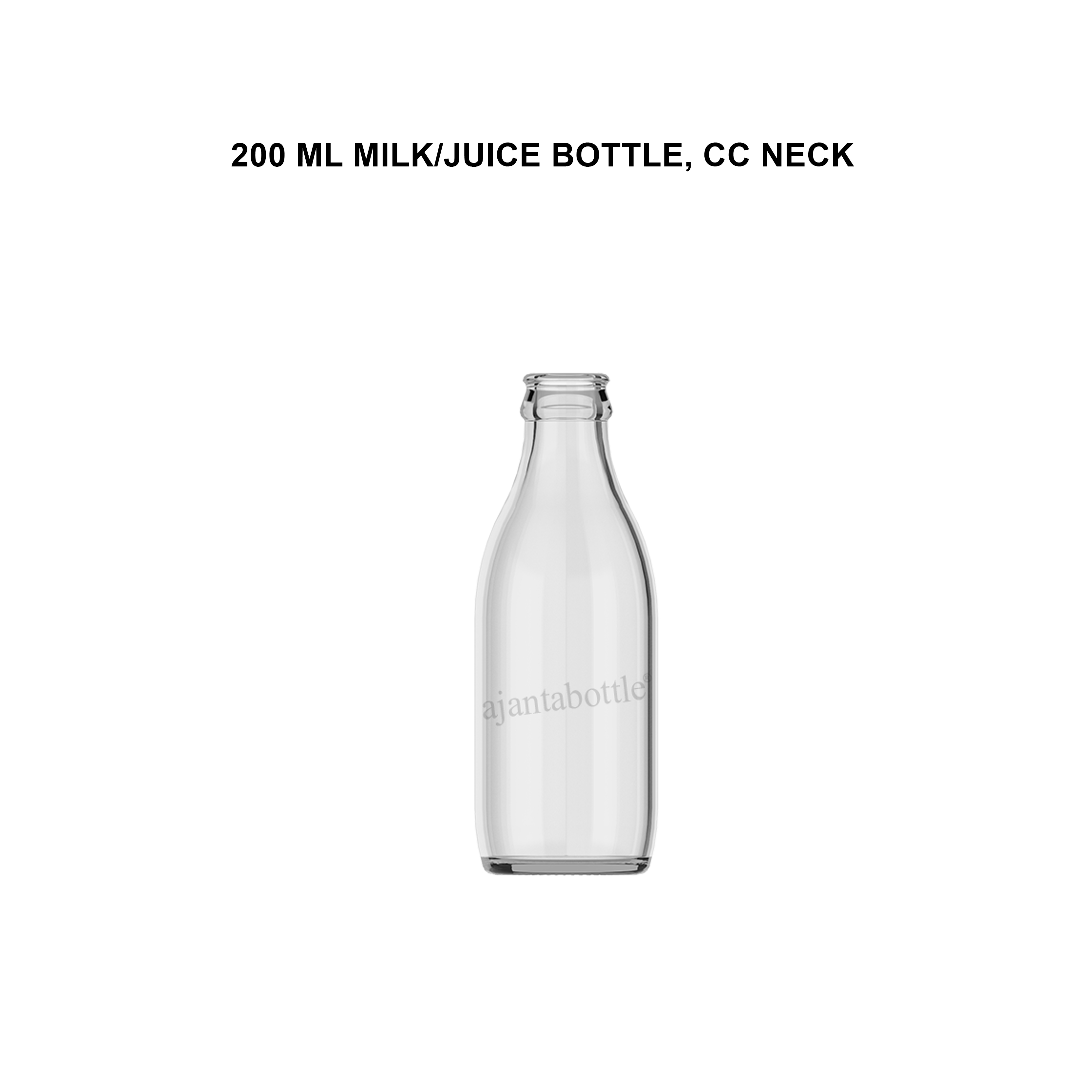 200ML Milk/Shake/Juice Glass Bottle