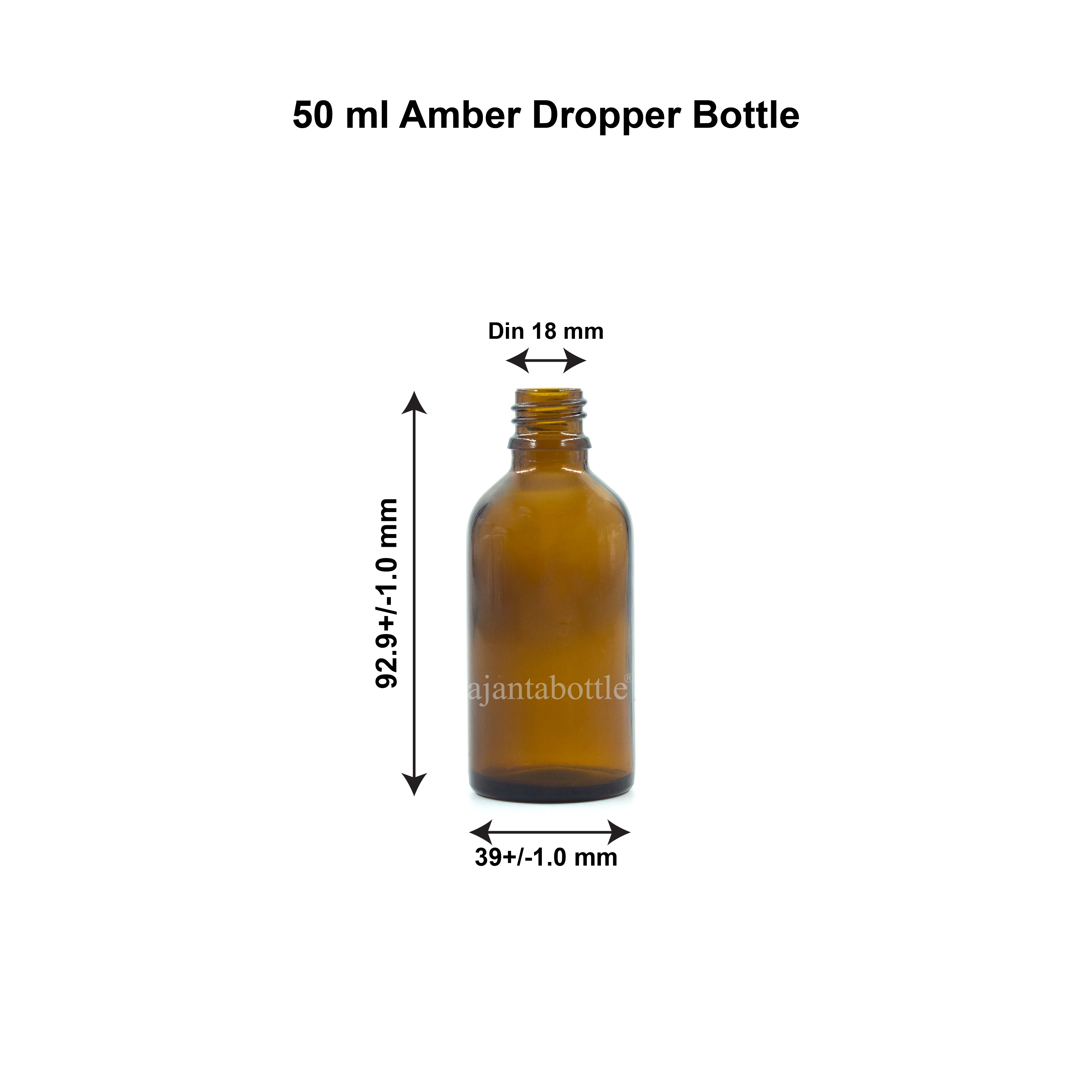 50 Ml Dropper Amber Glass Bottle 18 Mm Special Neck Ajanta Bottle Pvt Ltd 5939