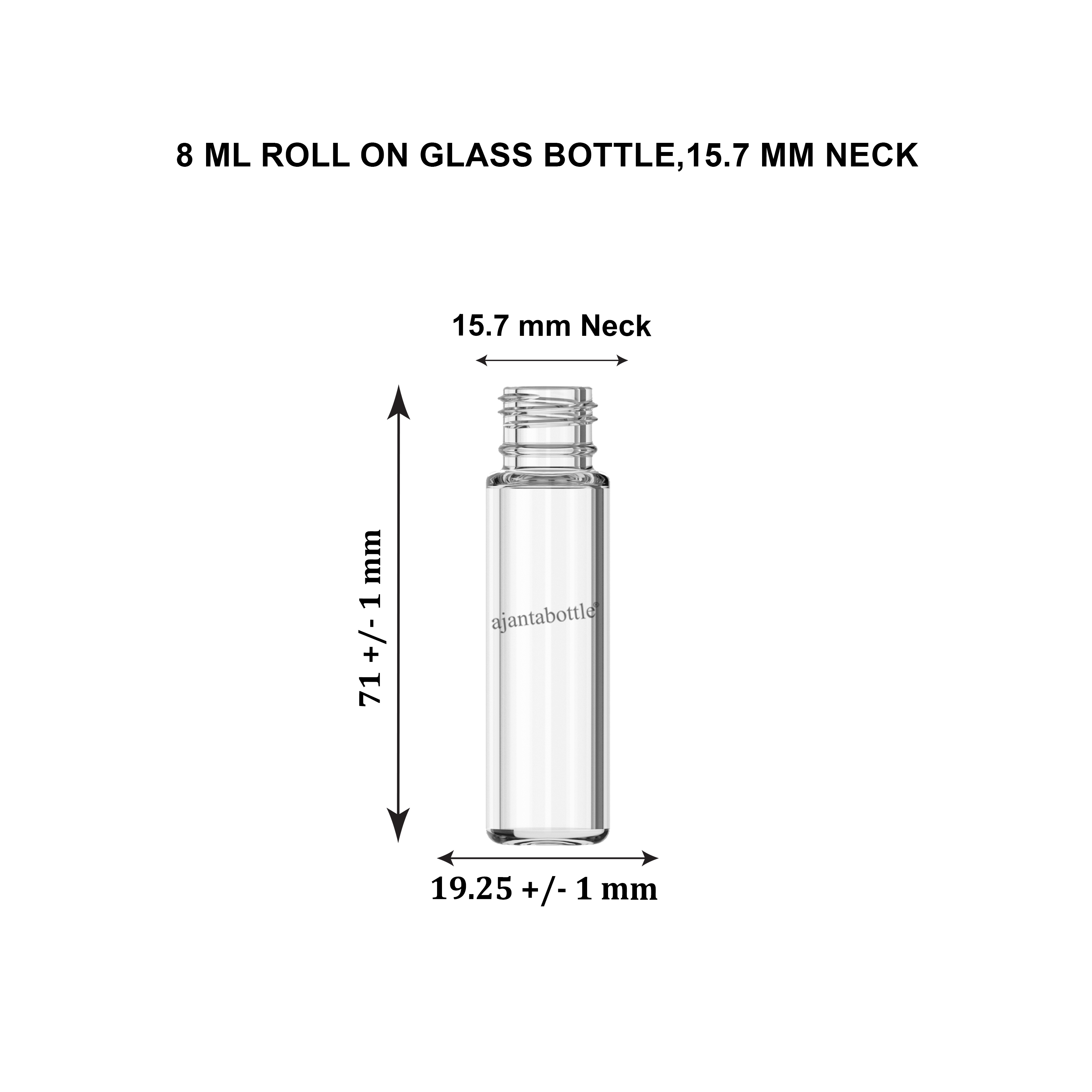 8 ml Roll on Glass Bottle - Ajanta Bottle Pvt Ltd