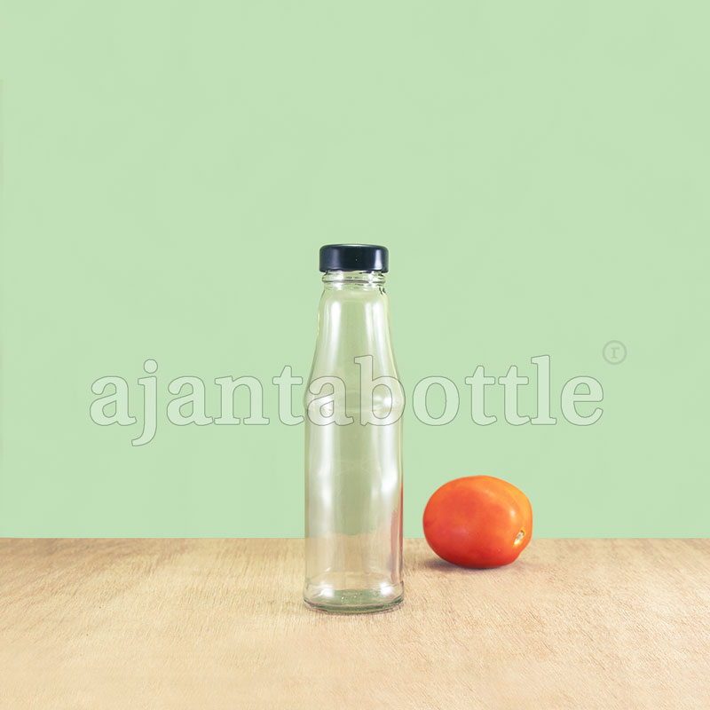 200 gm Tomato Ketchup Glass Bottle 30mm MTO Lug Neck Ajanta Bottle