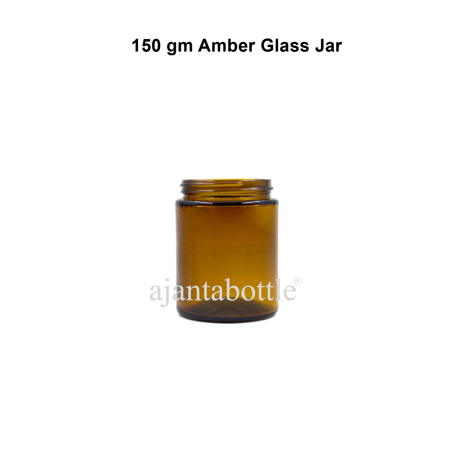 150 gm Amber Glass Jar Ajanta Bottle Pvt Ltd