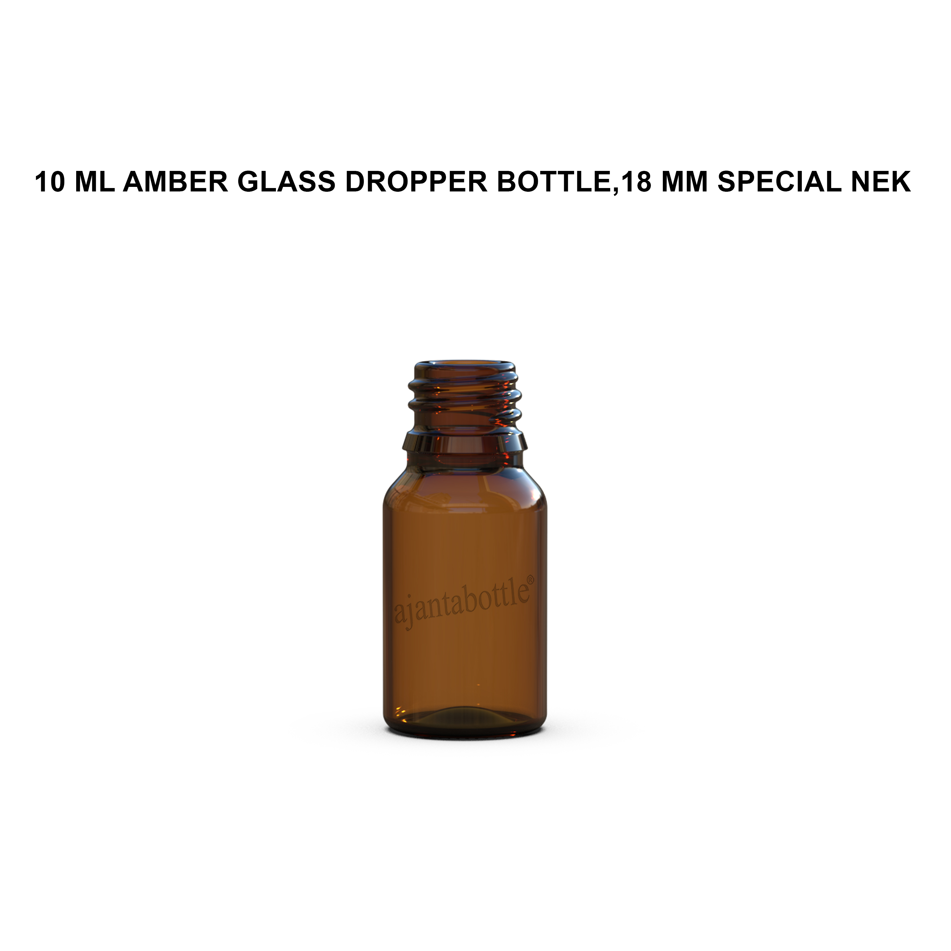 Amber Glass Dropper Bottle with Black Top