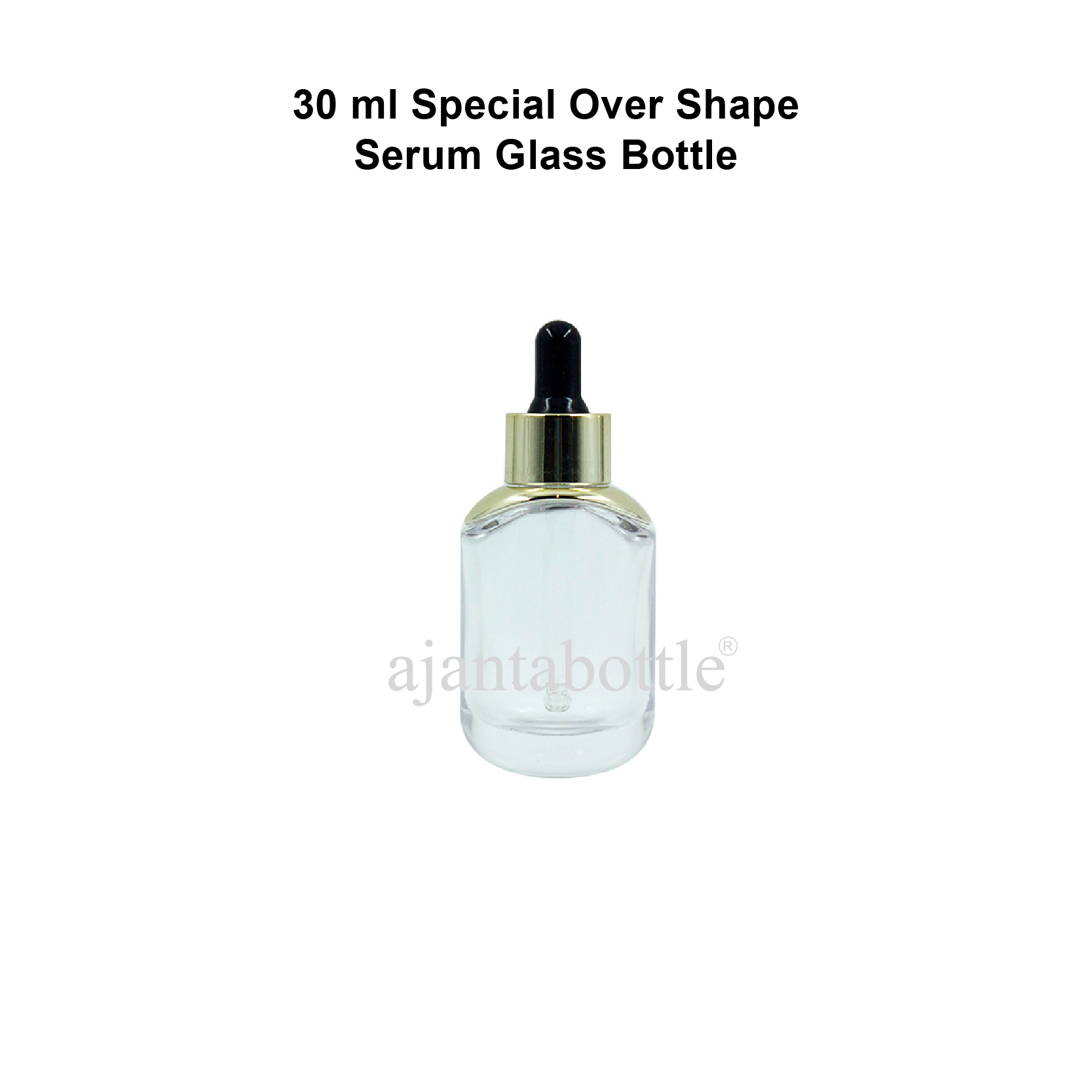 30 ml Special Oval shape serum bottle Ajanta Bottle Pvt Ltd
